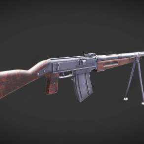 现代机关枪3D模型下载